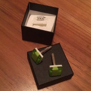 MURANO VAV Hand Made Cufflinks Italy w/Box